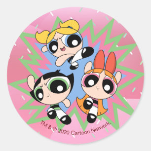 Powerpuff Girls Powfactor Ronde Sticker
