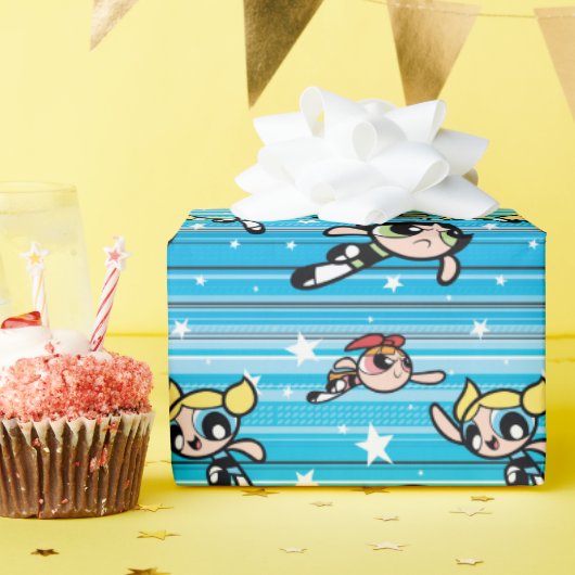 Powerpuff Girls Star Pattern Cadeaupapier (Verjaardagsfeest)