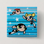 Powerpuff Girls Star Pattern Vierkante Button 5,1 Cm (Voorkant)
