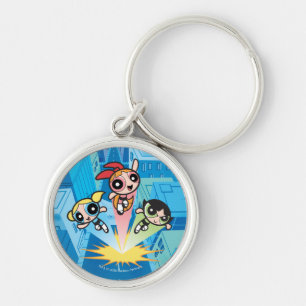 Powerpuff Girls starten in de lucht Sleutelhanger