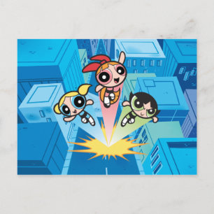 Powerpuff Girls starten in de lucht Uitnodiging Briefkaart