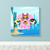 Powerpuff Girls Team Geweldige Canvas Afdruk (Insitu (Houten vloer))