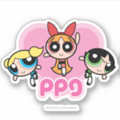 Powerpuff Girls Team Geweldige Sticker (Voorkant)