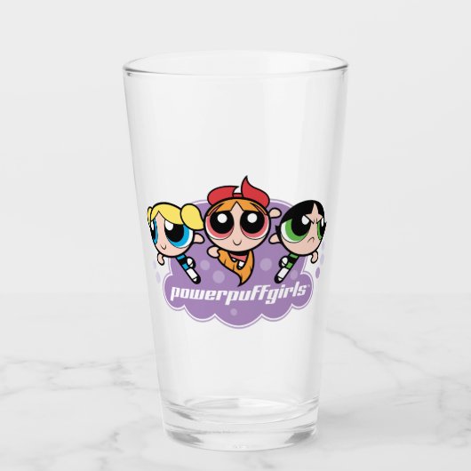 Powerpuff Girls Team Logo Glas (Voorkant)