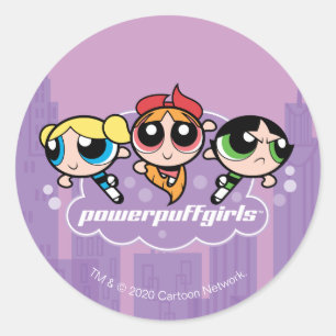 Powerpuff Girls Team Logo Ronde Sticker