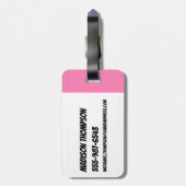 Powerpuff Girls Townsville Pattern Bagagelabel (Achterkant verticaal)