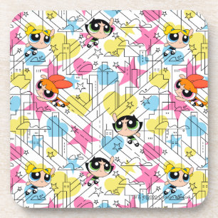 Powerpuff Girls Townsville Pattern Bier Onderzetter