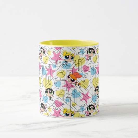 Powerpuff Girls Townsville Pattern Mok (Midden)
