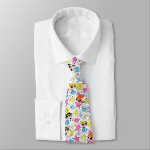 Powerpuff Girls Townsville Pattern Stropdas