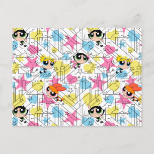 Powerpuff Girls Townsville Pattern Uitnodiging Briefkaart