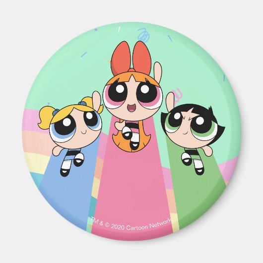Powerpuff Girls vliegen hoog Magneet (Voorkant)