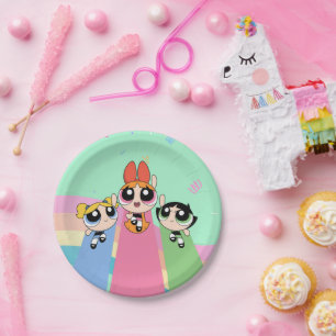Powerpuff Girls vliegen hoog Papieren Bordje