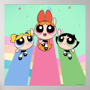 Powerpuff Girls vliegen hoog Poster