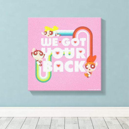 Powerpuff Girls: We hebben je terug. Canvas Afdruk (Insitu (Houten vloer))