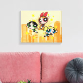 Powerpuff-meisjes redden de dag canvas afdruk (Insitu (Woonkamer))