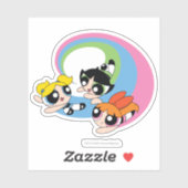 Powerpuff-meisjes vliegen door de lucht sticker (Vel)
