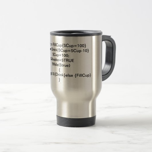 PowerShell Coffee-script Reisbeker (Voorkant rechts)