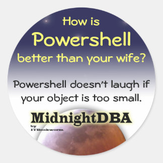 "Powershell lacht niet" sticker