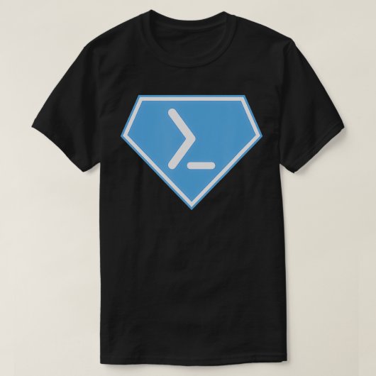 PowerShell Super Power T-shirt (Design voorkant)