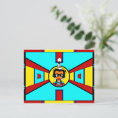 Powwow Girl - design van het kunstwerk Briefkaart (Staand voorkant)