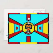 Powwow Girl - design van het kunstwerk Briefkaart (Voorkant / Achterkant)