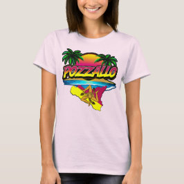 Pozzallo Sicilia Zonsondergang met Palmen T-shirt