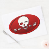 Pozzer Red Ovale Sticker (Envelop)