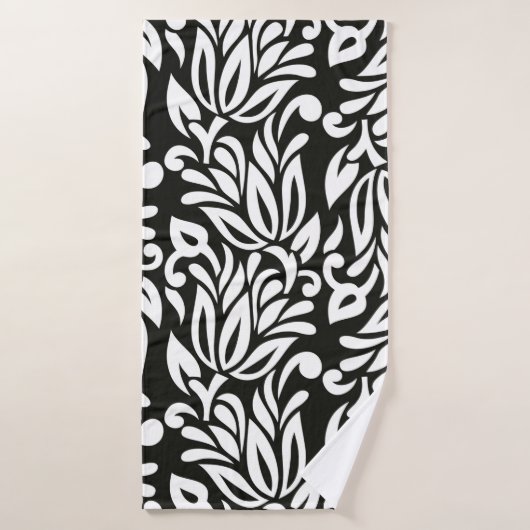 Ppa textile vintage noir et blanc (Serviette de bain)