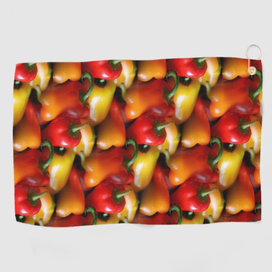 Ppers rouge et jaune serviette de golf (Horizontal)