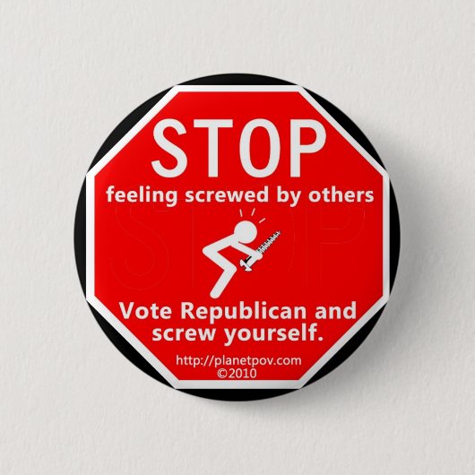 PPOV-Button - Stopteken Ronde Button 5,7 Cm (Voorkant)