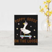 Ppy Goose On The Loose Funny Birthday Matching Fam Kaart (Gele Bloem)