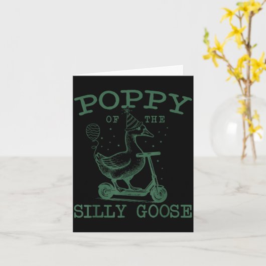 Ppy Of The Silly Goose First Birthday Family Match Kaart (Gele Bloem)