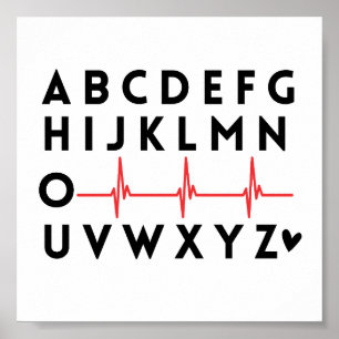 PQRST verpleegster Poster