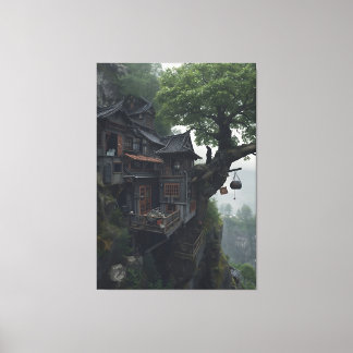 PR-C18. The Cliff Hermitage Canvas Afdruk