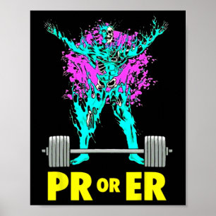 PR of ER Gewichtheffen Bodybuilding Workout Spier Poster
