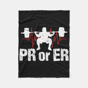 PR of er grappige gewichtheffen bodybuilding kledi Fleece Deken