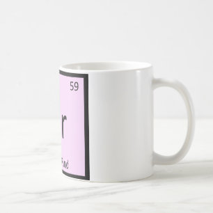 Pr - Periodieke Tafelsymbool voor de Rindenchemie Koffiemok
