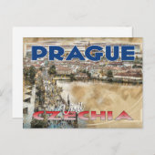 Praag, Bezoek Tsjechië... Briefkaart (Voorkant / Achterkant)