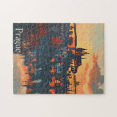  Praag: Charles Bridge Briefkaart Legpuzzel (Horizontaal)