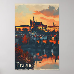 Praag: Charles Bridge Briefkaart Poster
