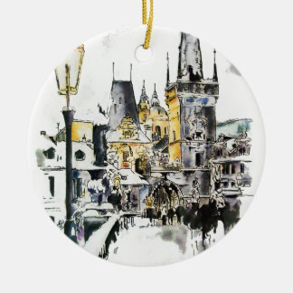 Praag - Charles Bridge Keramisch Ornament