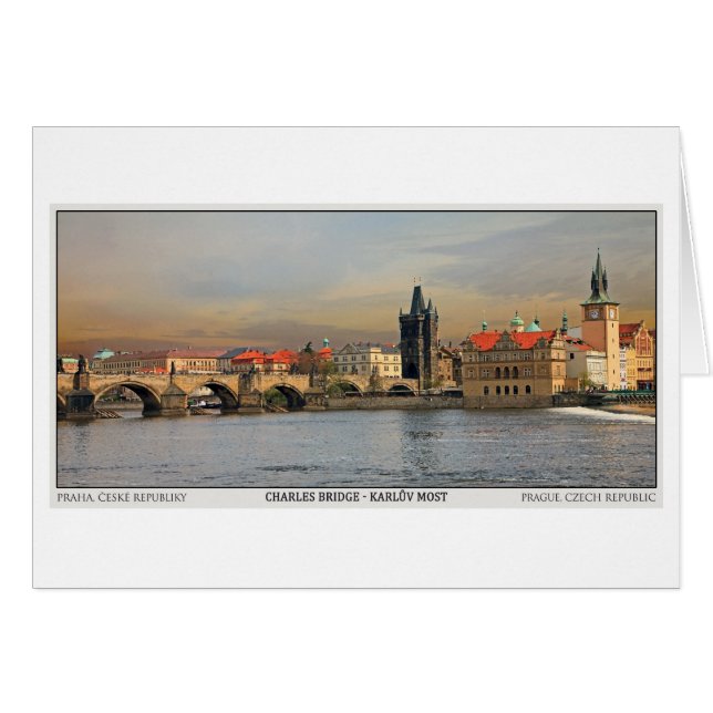 Praag - Charles Bridge Pano (Voorkant Horizontaal)