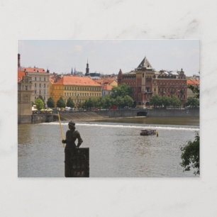 Praag door de Moldavische rivier Briefkaart