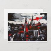 Praag. Een uitzicht van het venster Briefkaart (Voorkant / Achterkant)