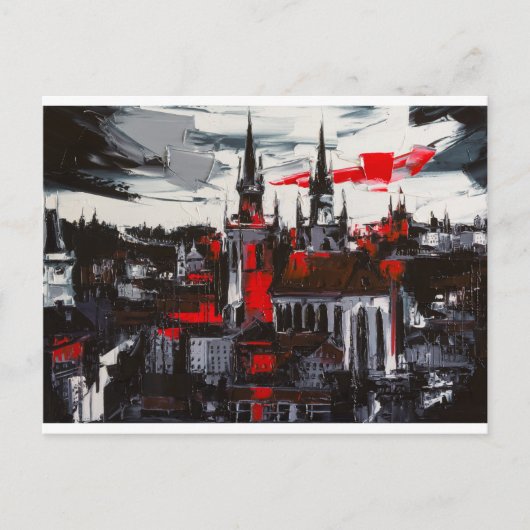 Praag. Een uitzicht van het venster Briefkaart (Voorkant)