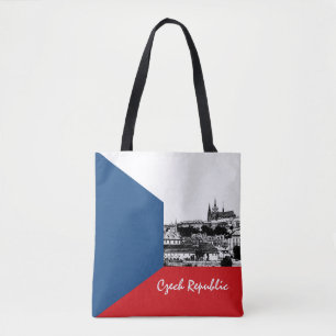 Praag en Tsjechische vlag - historisch Tsjechisch/ Draagtas