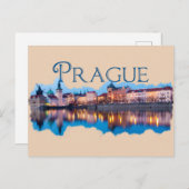Praag: Evening Skyline Briefkaart (Voorkant / Achterkant)