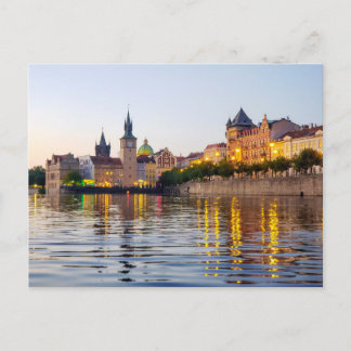 Praag gezien vanuit de Vitava rivier Briefkaart