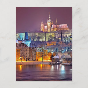 Praag in de winter briefkaart