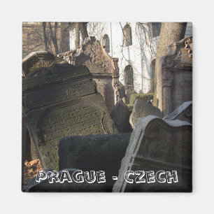 Praag, joodse begraafplaats (Fridge Magnet) Magneet